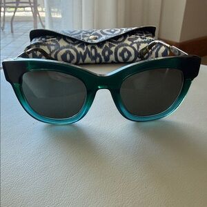 Stella & Dot Teal and Black Sunglasses